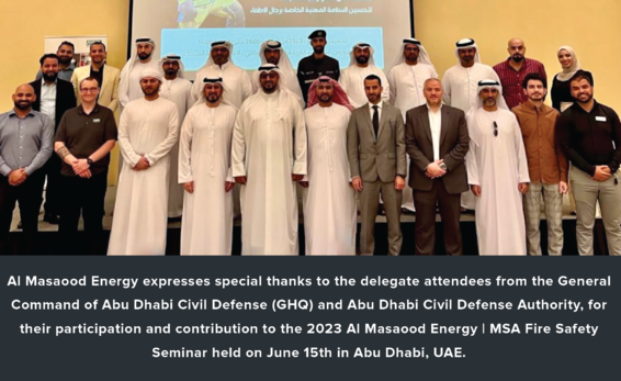 AL MASAOOD ENERGY CONDUCTED FIRE SAFETY SEMINAR WITH MSA SAFETY